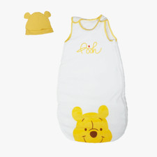 DISNEY gigoteuse réglable turbulette WINNIE + bonnet 6 - 36 mois jaune & blanc