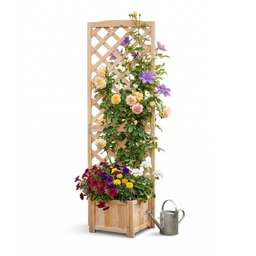 Jardinière bois bac - jardinière,