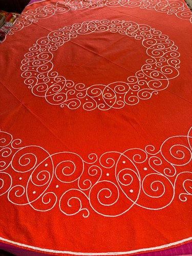 Nappe ronde ancienne toile - ancienne,