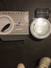 plafonnier secom ref 495 blanc pour 2 lampe led 18W neuf