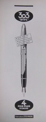 Publicité 1952 stylomine 303 - 1952,