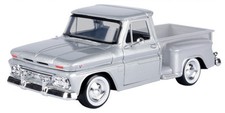 CHEVROLET C10 Fleetside Pick up - 1966 - silver - MotorMax 1:24