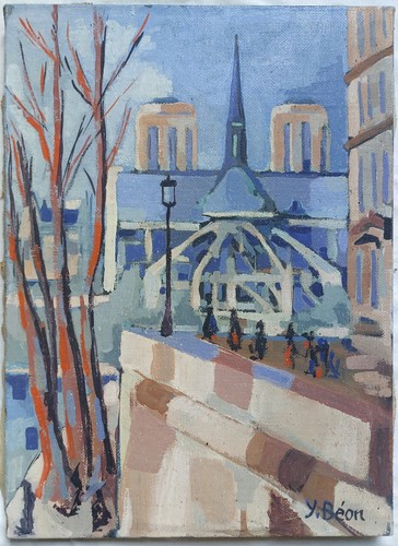 Tableau ancien xxème paris - xxème,