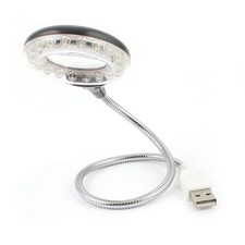 USB 18 LED Flexible Lampe w Loupe Outil pour PC PC Portable