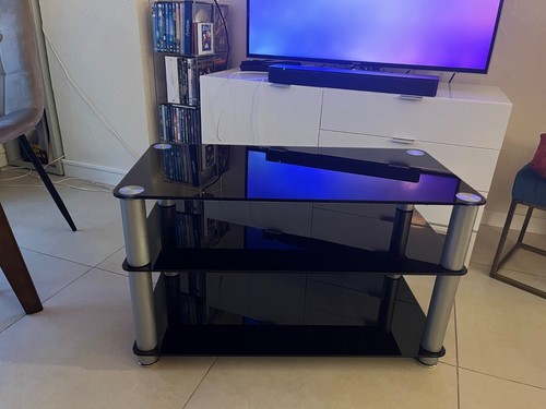 Table basse verre - table, noir