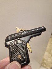PISTOLET JOUET TÔLE, CHIEN EXTÉRIEUR ET DETENTE MOBILE,  DEBUT XXE  VB PARIS No2