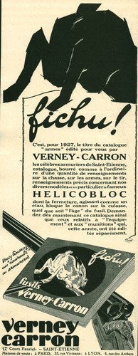 Publicité ancienne fusils