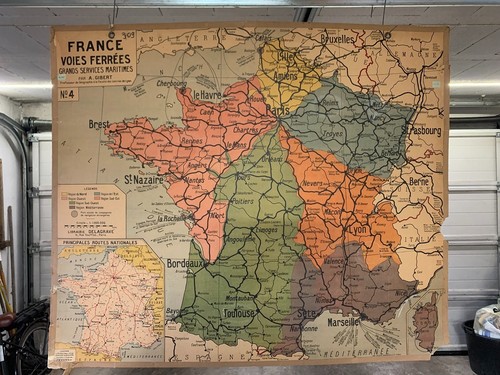 Ancienne affiche carte - ancienne,