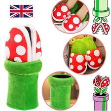 New Super Mario Bros Piranha fleur peluche pantoufles chaussures unisexe cosplay cadeaux Royaume-Uni
