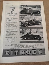 Publicité de 1934 Citroën automobile 7 traction - Kervoline huile moteur - 3223