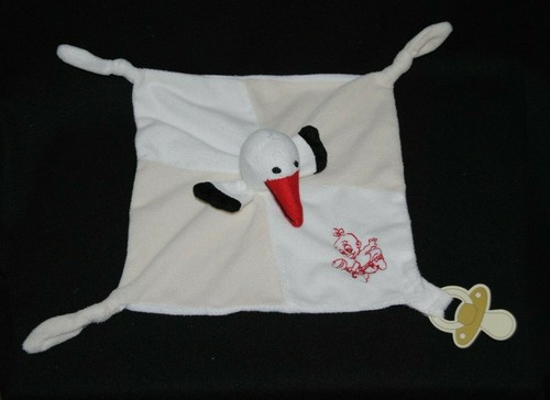 Doudou cigogne plat - ,