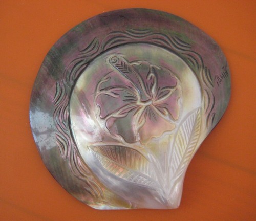 Coquille nacre sculptée - nacre,