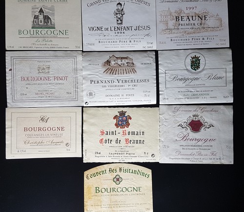 Lot étiquettes vin - étiquettes, de