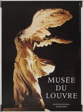 Victoire de Samothrace - Musée du Louvre Circa 1990 Affiche Originale Exposition