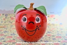 Ancien jouet Happy Apple, pomme culbuto, avec grelot Fisher Price 1972