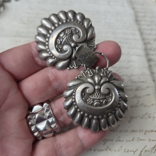 Boucles cape argent xixè - de,