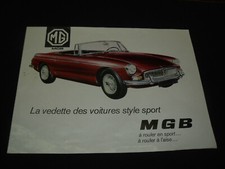 BROCHURE PUBLICITAIRE EN FRANCAIS 1968 D EPOQUE 6 PAGES MG MGB