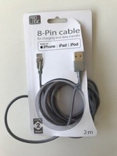 PRO LOGIC - 8 PIN  CHARGING CABLE iPhone iPad iPod - 2 METRES 