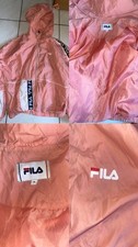 Fila Heritage Windbreaker Jacket in a soft coral pink