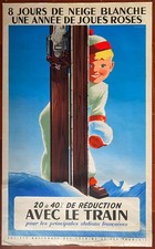 Affiche SNCF 8 Jours de neige