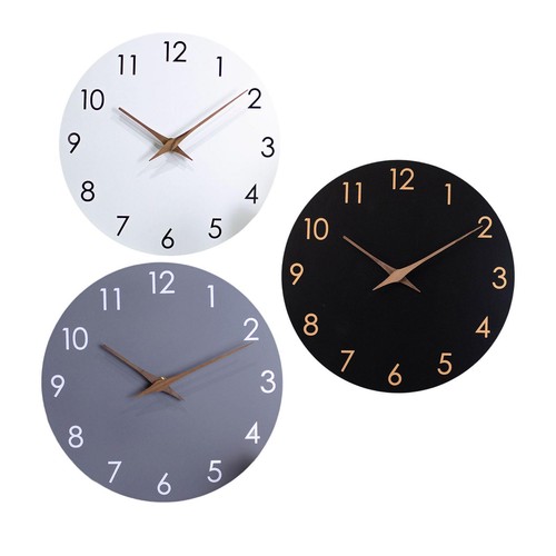 Horloge murale ronde bois - en,