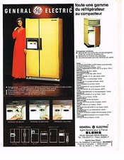 PUBLICITE advertising  1976   GENERAL ELECTRIC   réfrigérateur