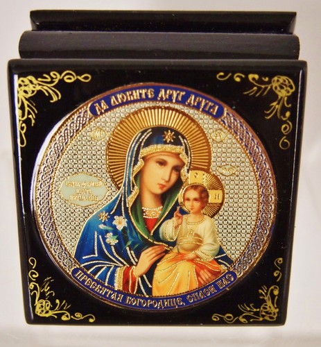 Lacquered wood rosary - lacquered,