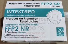 Lot 40 Masques FFP2 blanc pour adulte, 5 couches fabriqué en UE, port offert