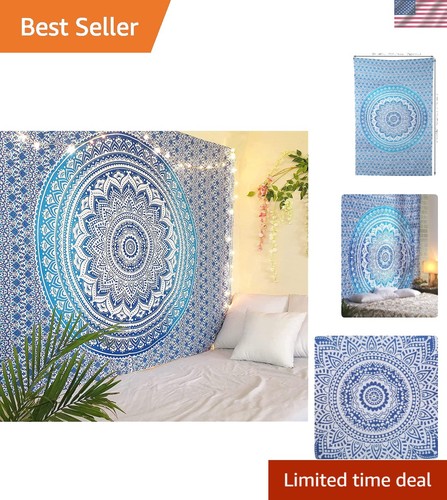 Large 84x54 cotton mandala - cotton,