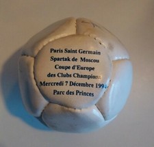 Mini ballon PSG Spartak de Moscou Champions League 1994 signé Paris Football