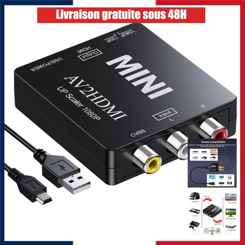 Convertisseur rca vers hdmi - convertisseur,