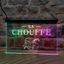 Enseigne lumineuse néon LED LA Chouffe Bar Caffe avec un style coloré à effet...