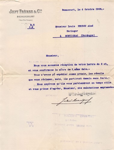 1908 japy freres beaucourt - japy,