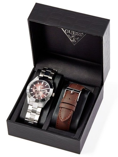 Guess silver brown - guess, leather