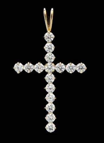 Pendentif croix jaune - pendentif,