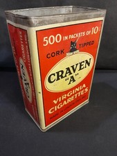 Ancienne Boîte en Tôle Publicitaire #61 - Craven A - Sans Couvercle