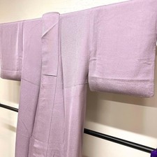 Kimono japonais couleur unie pure soie simple crêpe couleur violet 081tz