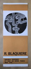 R.Blaquiere 1972 Affiche Originale Exposition Galerie Visconti Paris 