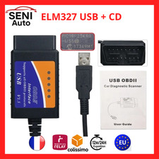 Interface ELM327 USB OBDII 100% compatible avec: Multiecuscan AlfaOBD DDT4ALL