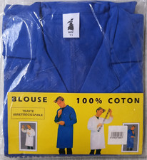 Blouse de travail Bleue Neuve Taille 1 - Tissu Serge - 100% Coton