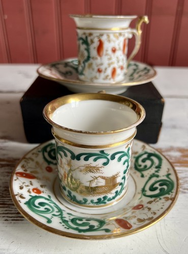 Paire tasse porcelaine - de,