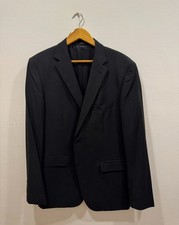 Beau Costume MASSIMO DUTTI, Noir 100% Laine TBE. Taille 54/46 (voir mesures)