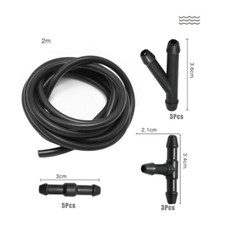 Durite Lave Glace Kit Tuyau Buse Gicleur Universel 2 Mètres 11 connecteurs