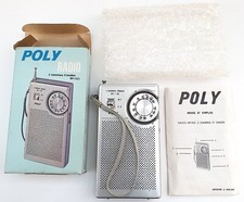 POSTE RADIO MF/GO POLY ANCIEN TRANSISTOR BOÎTE ET NOTICE  COLLECTION  FONCTIONNE