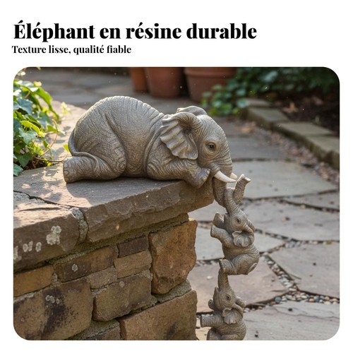 Statue éléphant résine - en,