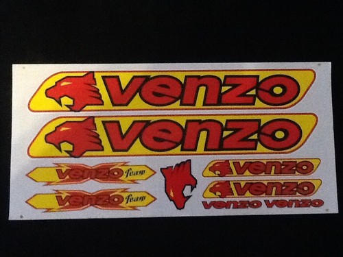 Venzo stickers set red black - venzo,