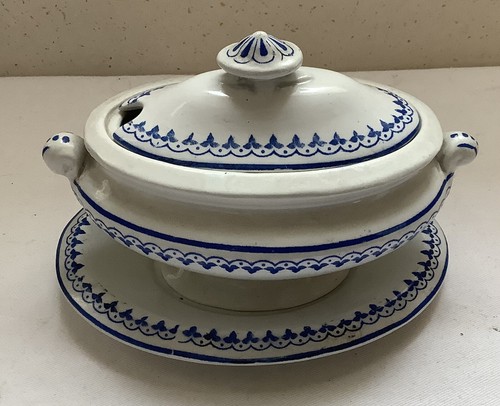 Moutardier ancien faïence