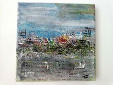 Tableau abstrait acrylique sur