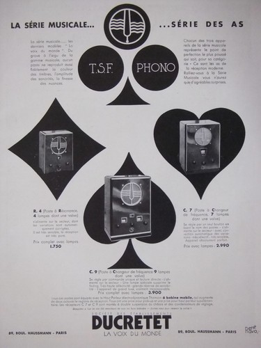 Publicité 1932 voix - voix, du