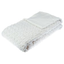 Plaid Imitation Fourrure "Bouclée" 180x230cm Écru